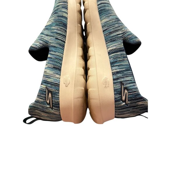 Skechers Go Walk Blue Striped Slip-On Shoes Womens Size 10.5 Lightweight Comfort - Picture 6 of 8